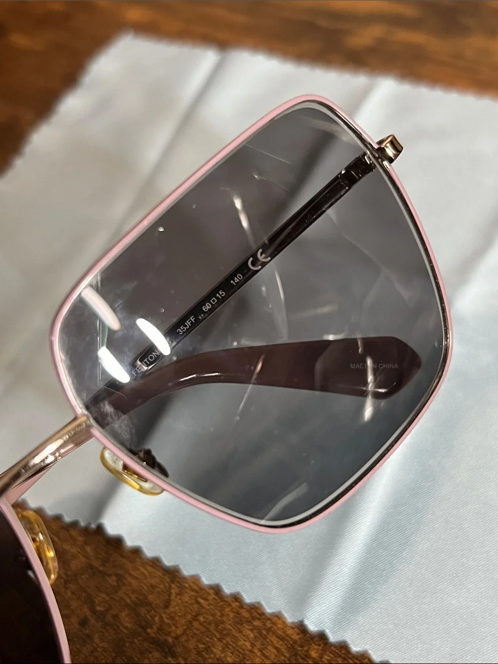 Women’s Kate spade Slim Metal Frame Sunglasses in Pink with case
